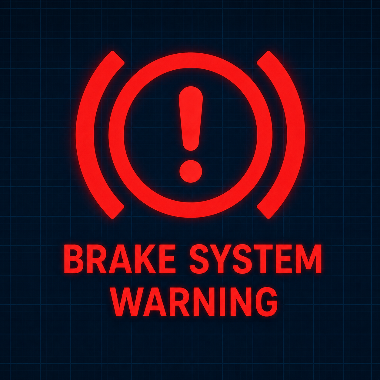 Brake system warning dashboard alert